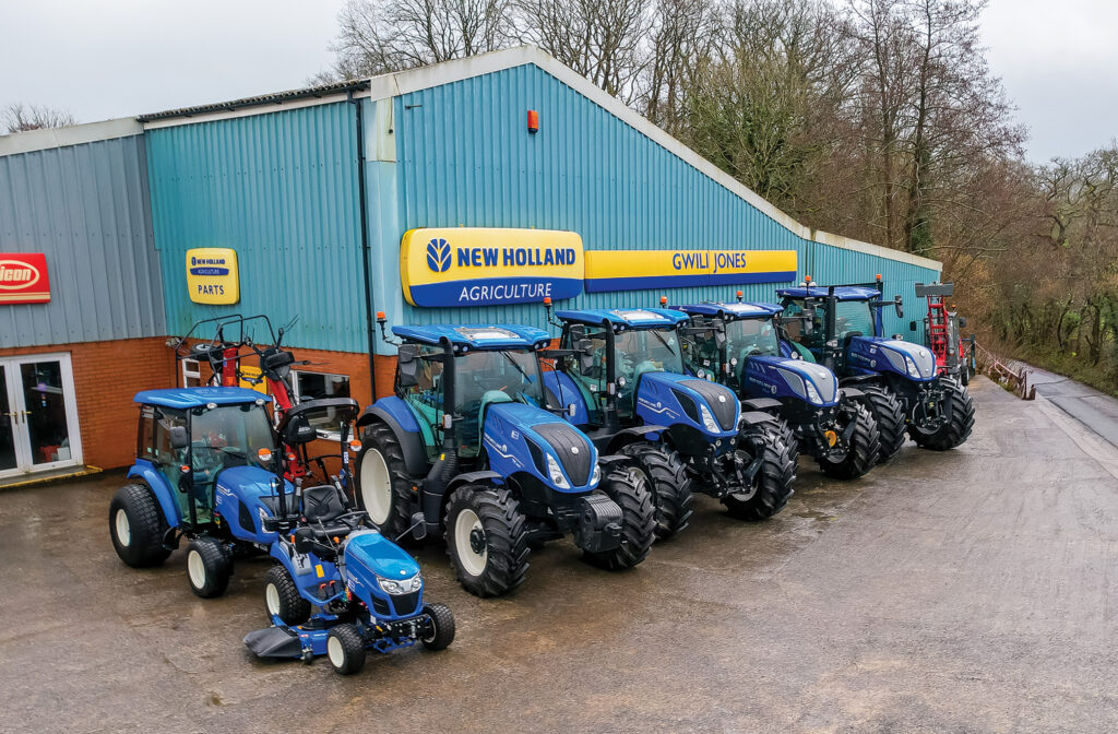Depot with tractors