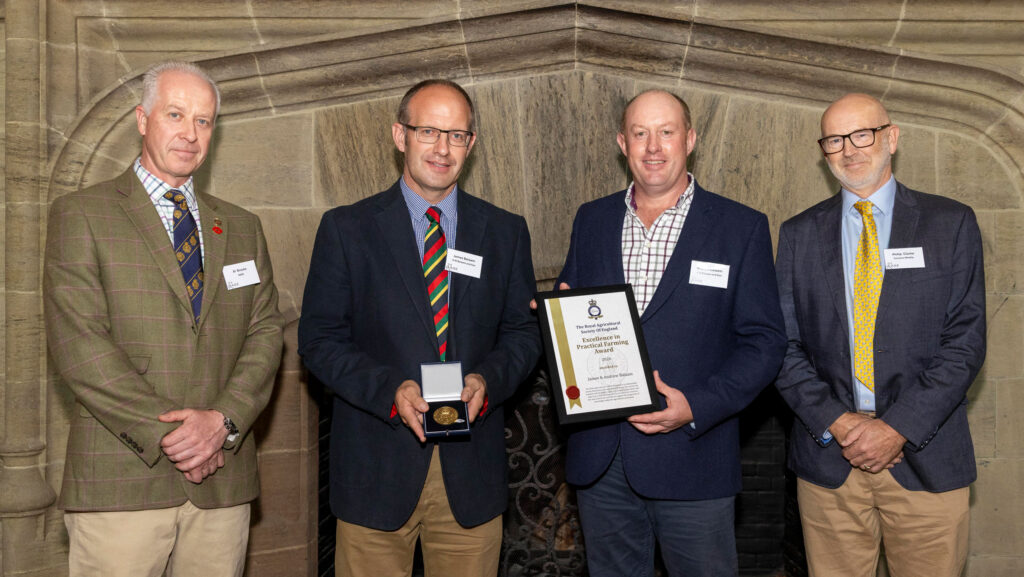 James and Andrew Balaam with Rase's Al Brooks and Farmers Weekly's Philip Clarke  © RASE