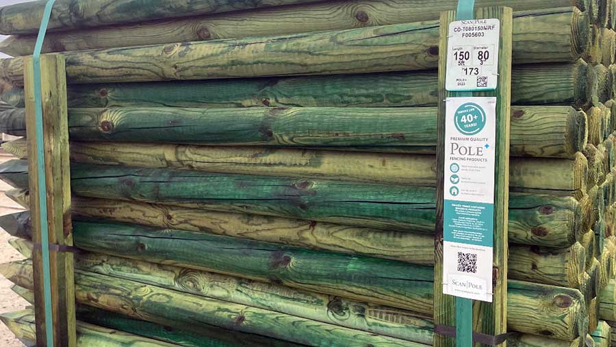 High-quality, environmentally certified timber posts 