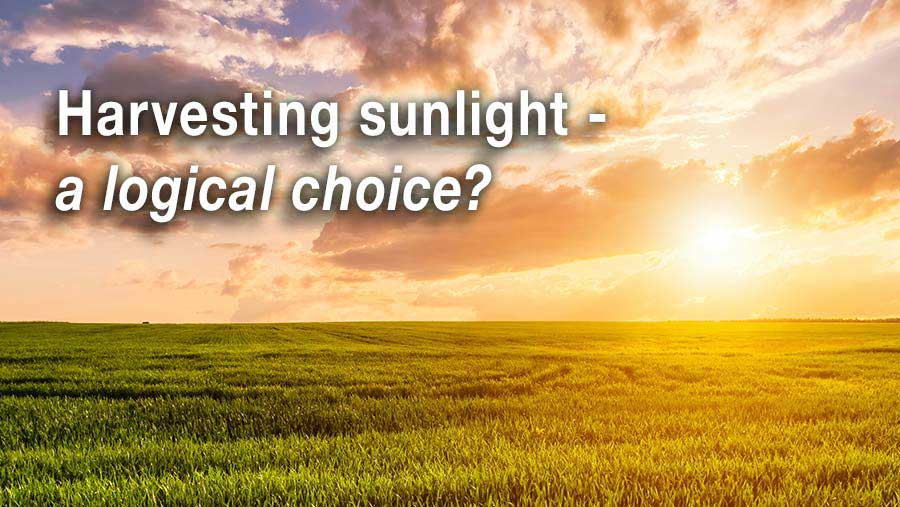 Harvesting sunlight - a logical choice
