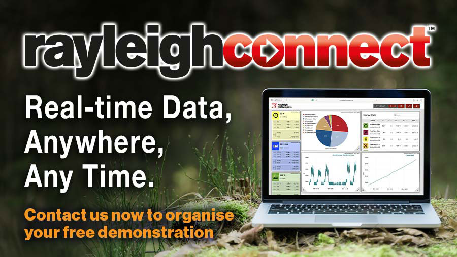 rayleighconnect…. dashboard screen