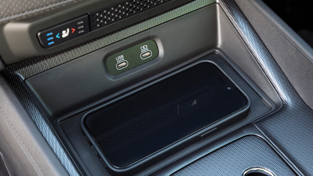 Wireless charging pad and cooled seat control