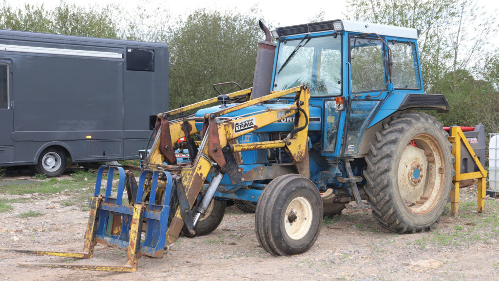 Blue tractor