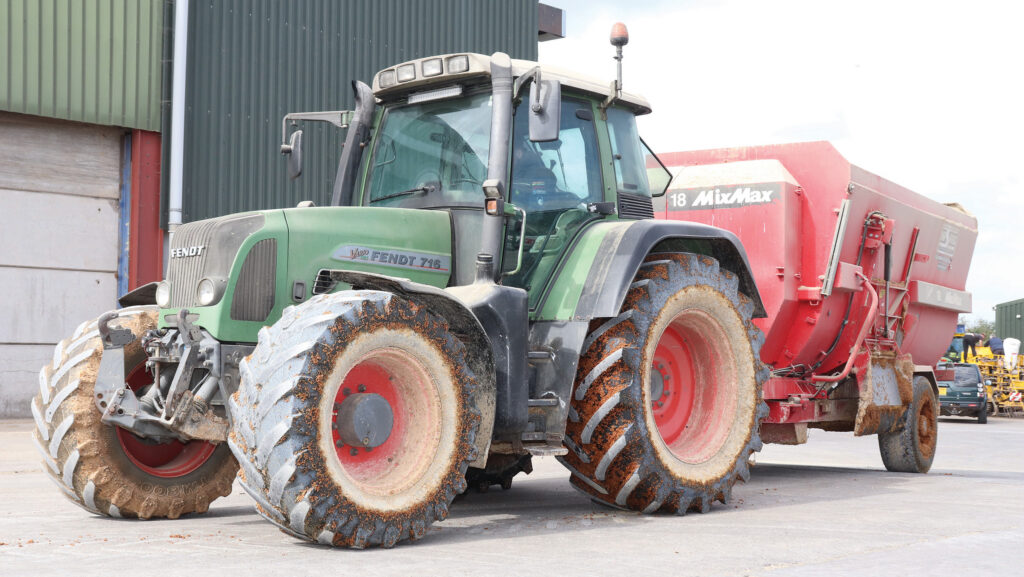Fendt tractor and red feeder