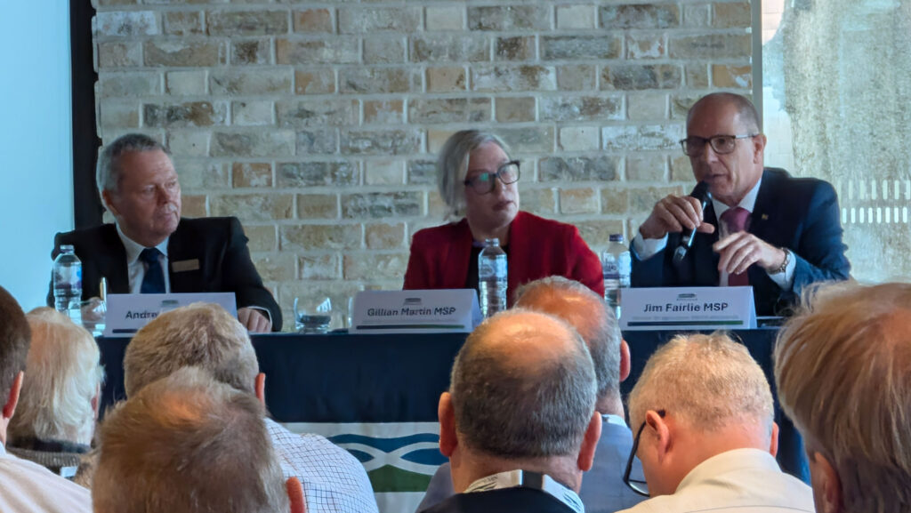 Three people on a panel