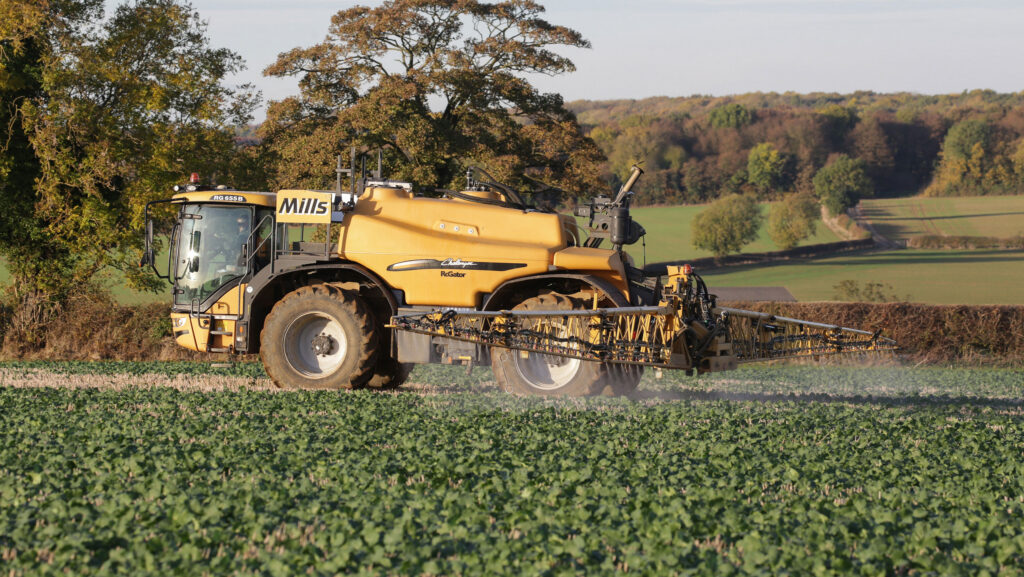 Spraying oilseed rape