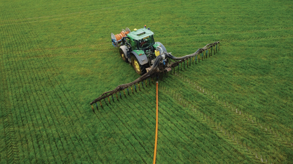slurry application overhead view