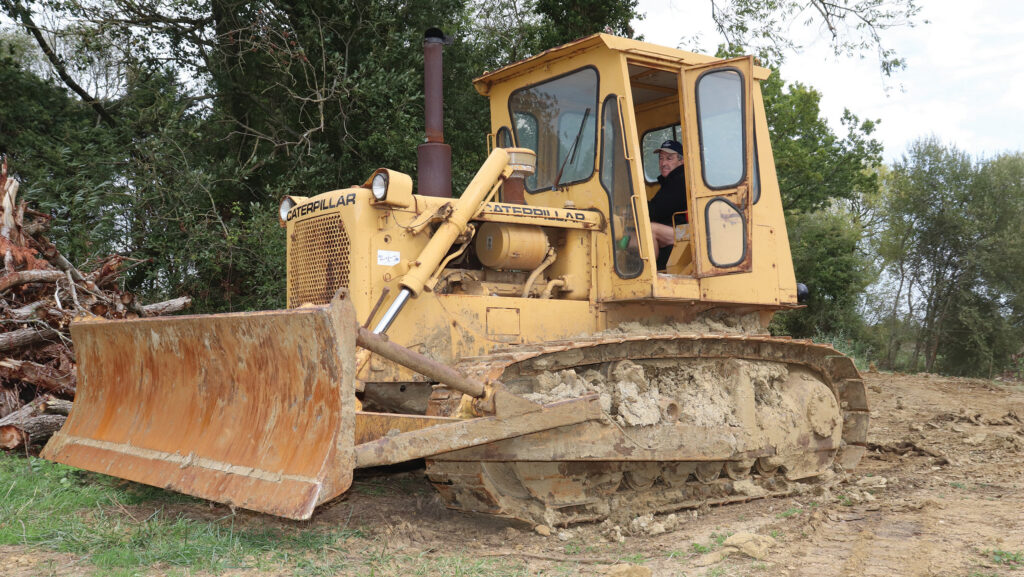 Yellow bulldozer