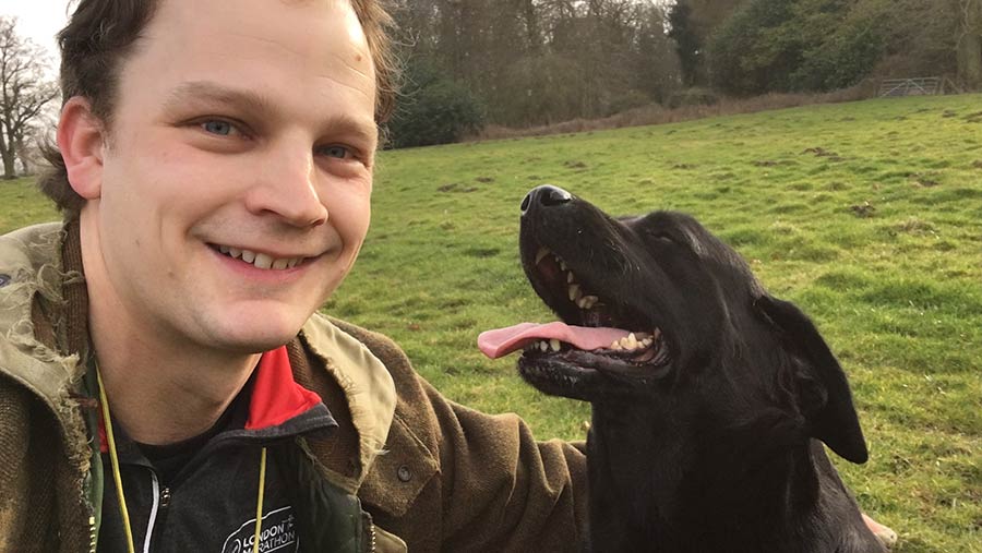 Will and Tipple the Labrador