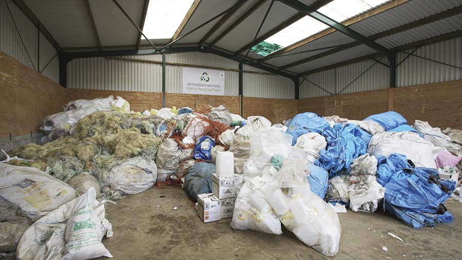 Plastic bags of rubbish