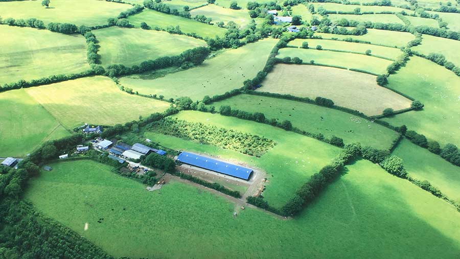 Glenwood Farm at Okehampton aerial view