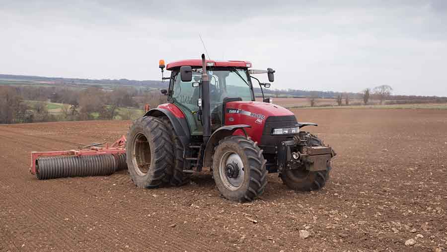 Rolling spring barley