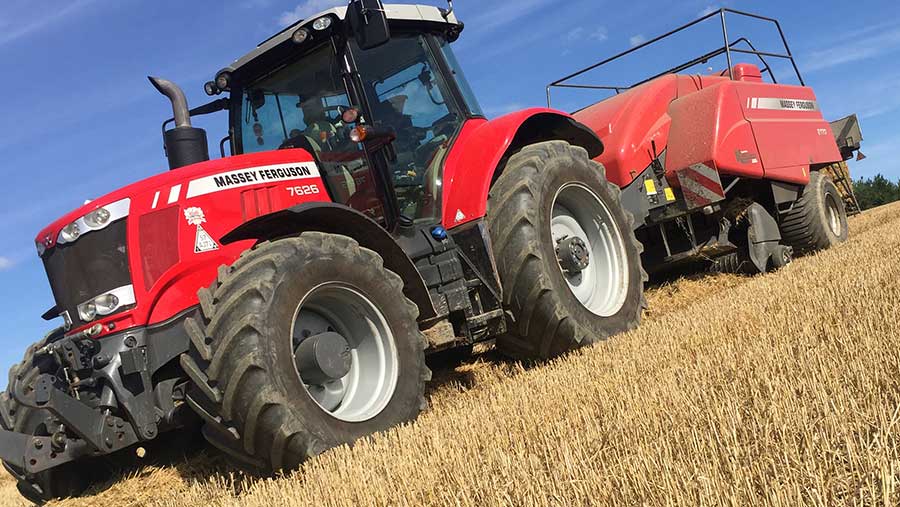 Bradley Sykes tractor and baler