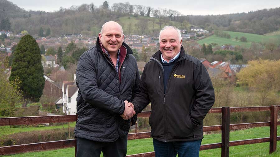 New Herefordshire AHDB Monitor Farmers Martin Wiliams (left) and Russell Price