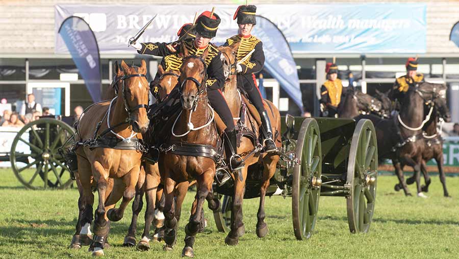 The King’s Troop took centre-stage in the main ring