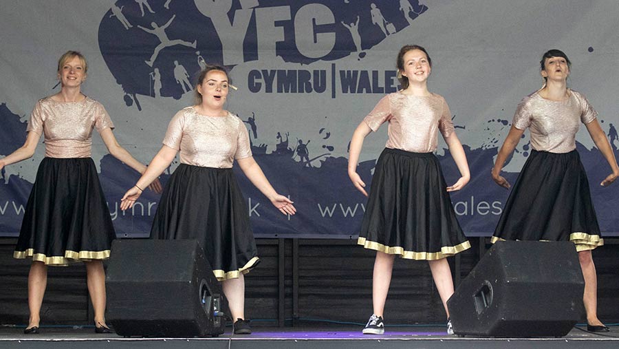 Welsh Young Farmers battled it out for the Wales group singing trophy.