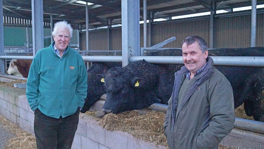 Alastair Salvesen (left) and farm manager Jim-Nichol