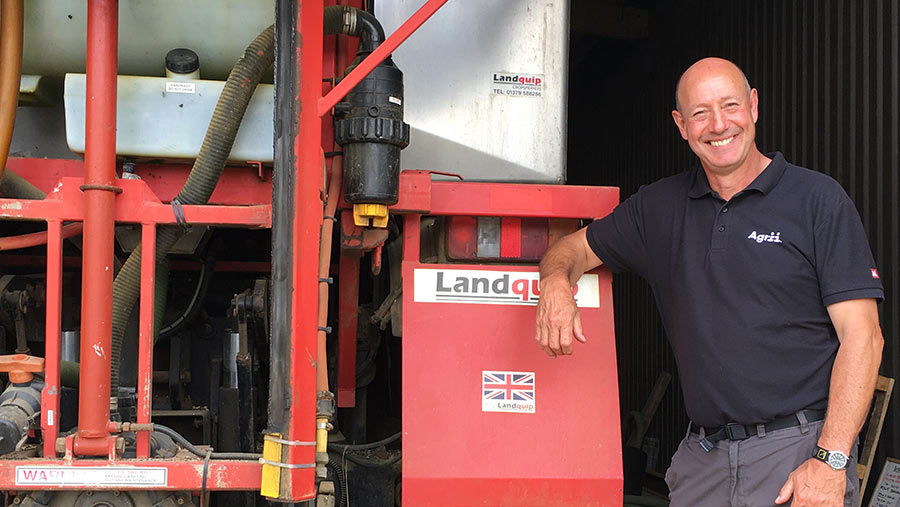 David Felce standing by sprayer