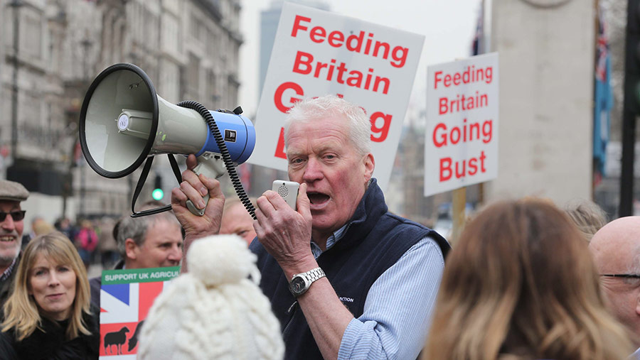 David Handley at the London protests March 2016 © Tim Scrivener
