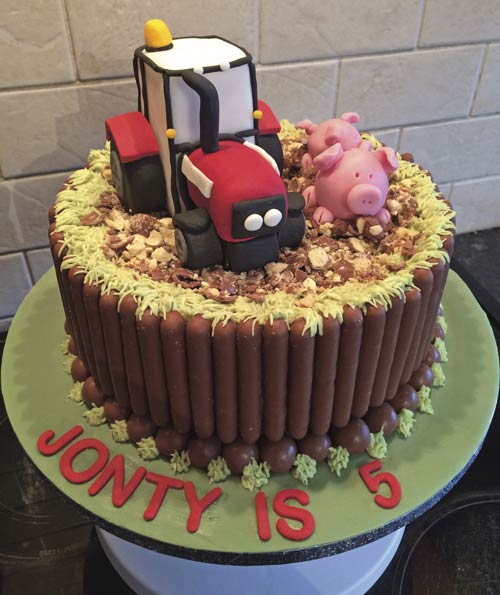 tractor cake by Donna Postlethwaite