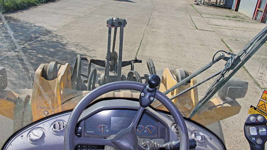 A view from the driver's cab