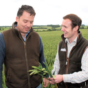 Agronomist Harry Abell (left) with Eric Wright