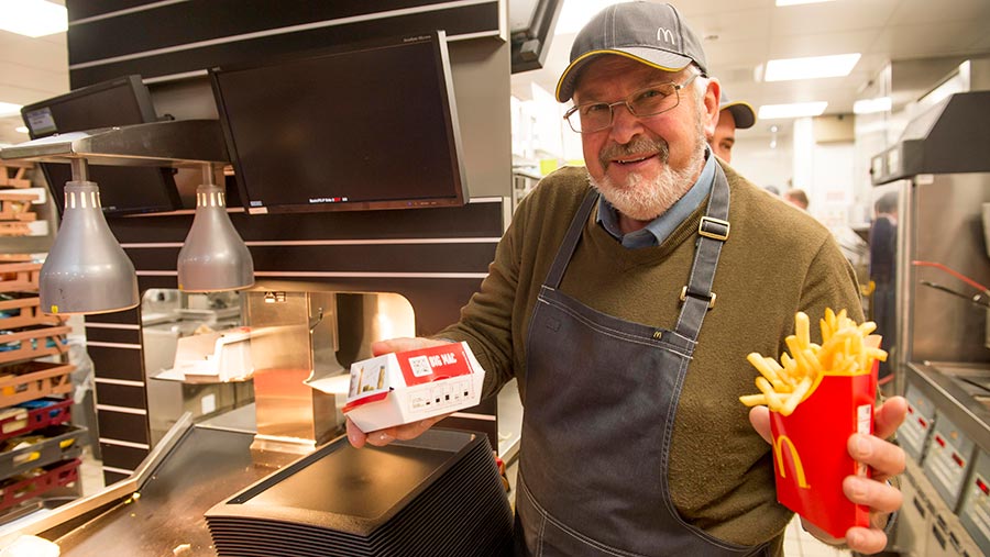 James Daw at the McDonalds serving station© Jim Robbins