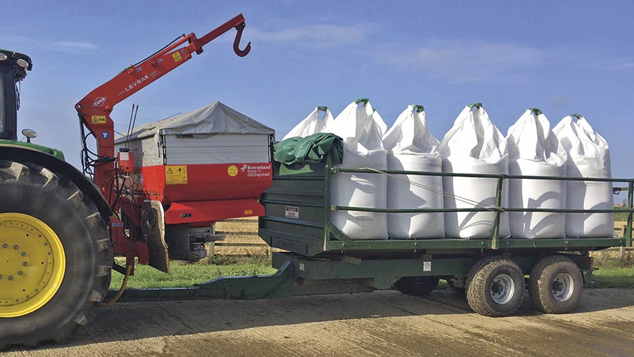 Jeff Bradshaw’s fertiliser trailer