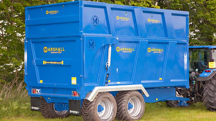 Marshall QM1200 grain and silage trailer 