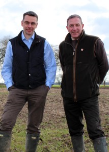 Revesby Estate farm manager Peter Cartwright (left) with Agrii agronomist Richard Butler