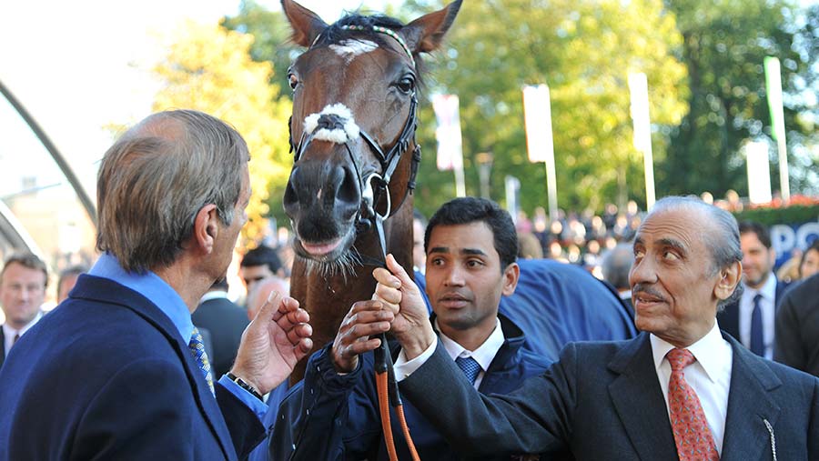 Prince Khalid Abullah with his racehorse Frankel © Hugh Routledge/REX/Shutterstock