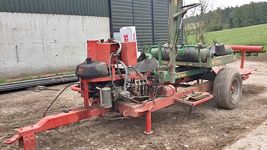 Robert Don’s bale wrapper trailer