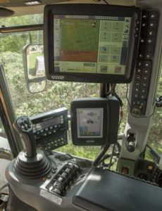 The cab of a Fastrac sprayer