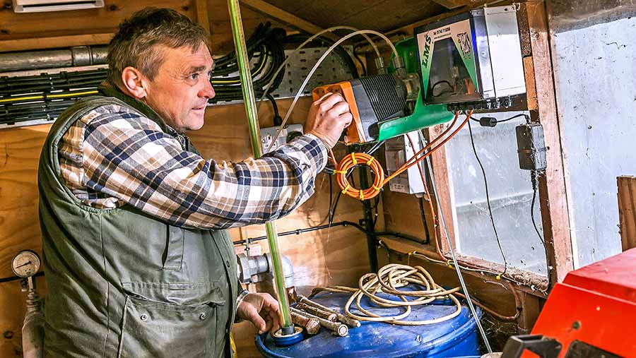 Neil inside the tech shed