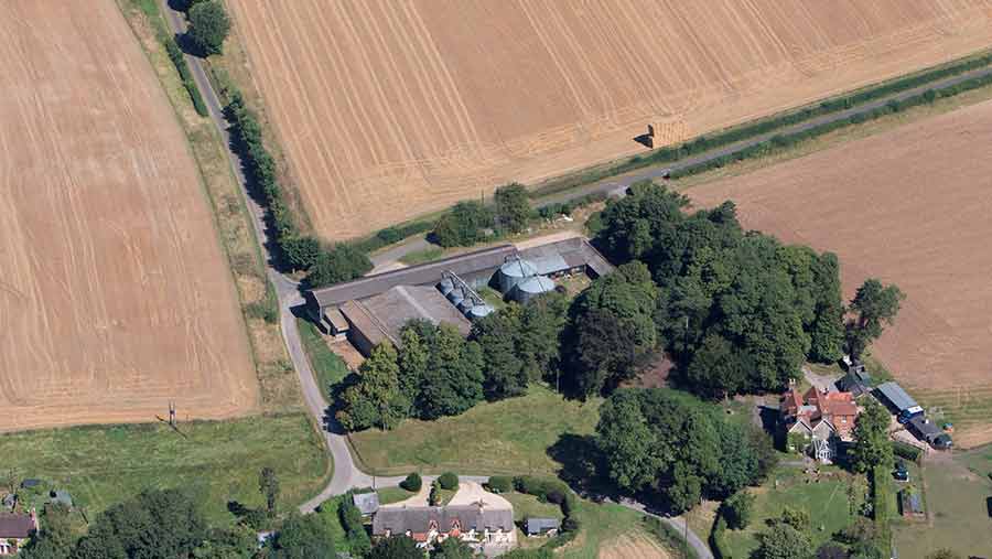 Aerial view of Sutton Scotney