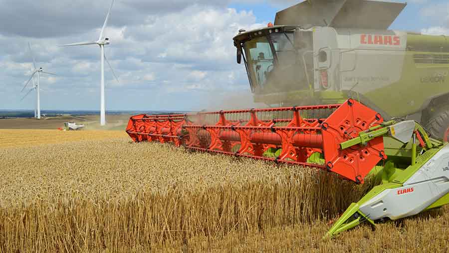 Andrew Tetlow's wheat harvest