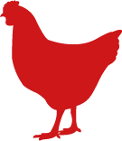 Red chicken icon