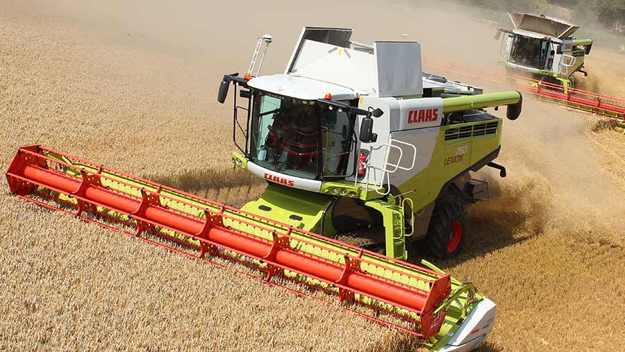 Top of the range Claas combine