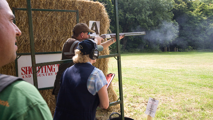 Clay pigeon shooting at the Game Fair