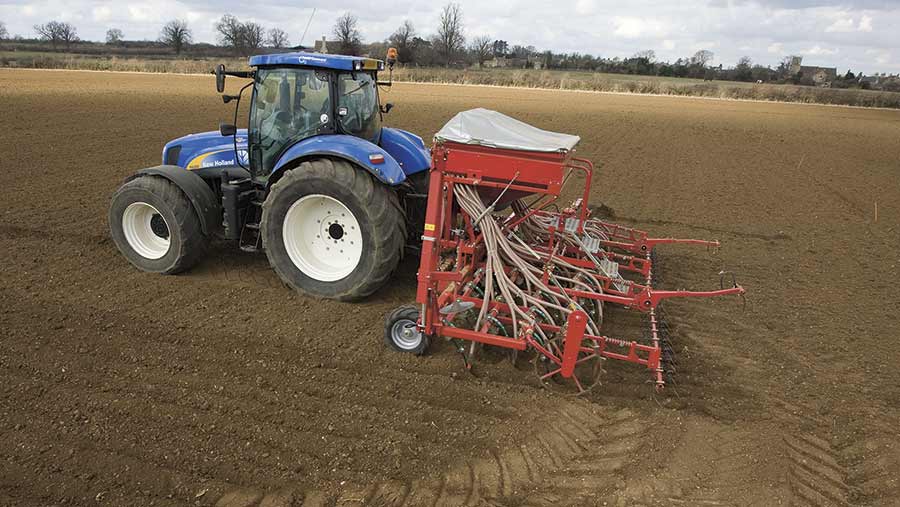 Drilling spring barley