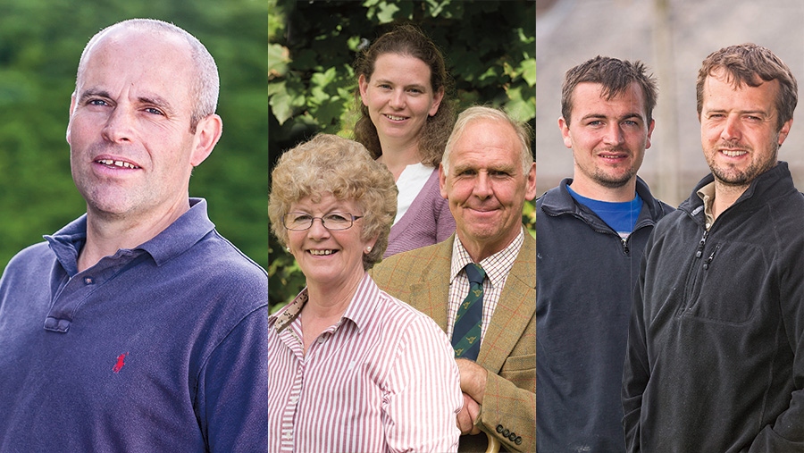 Robert Davies, James, Irene and Gillian Fowlie, Stuart and Edward Hammond