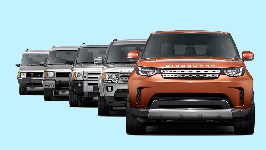 A series of Land Rover Discovery cars