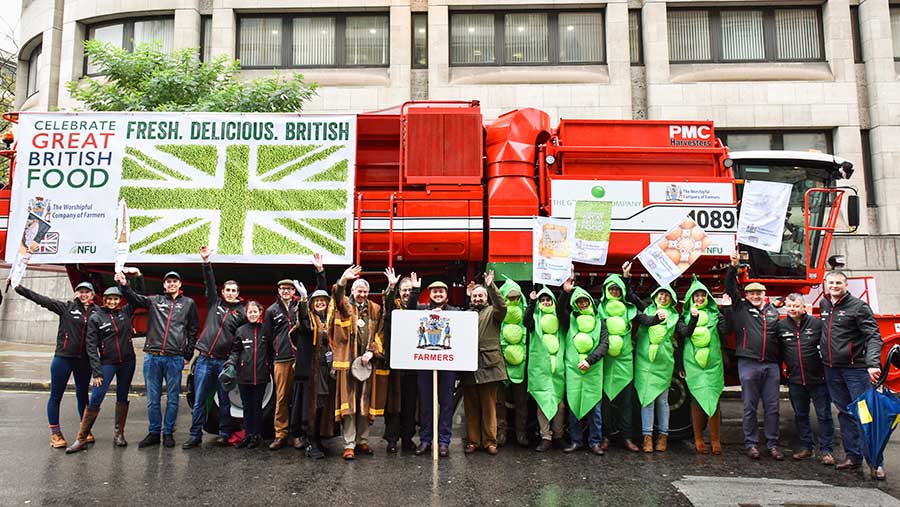 Pea harvester at the Lord Mayor's show