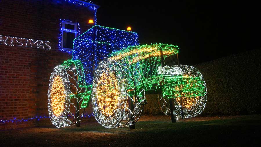 Christmas tractor Andrew Wilkinson