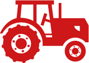 Red tractor icon