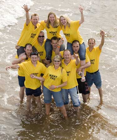 kent yfc on beach