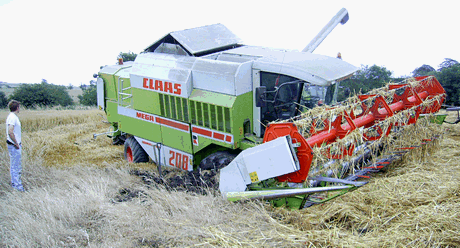 The bogged down Claas Mega