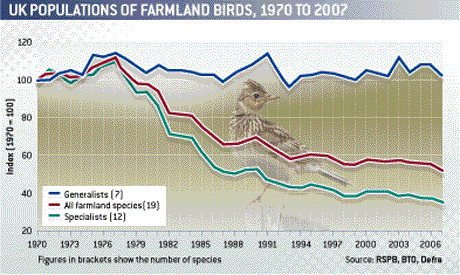 farmland bird population graph