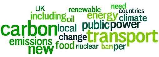 Green Party Manifesto Wordle