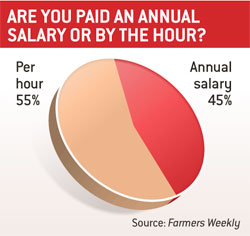 Paid by the hour pie chart